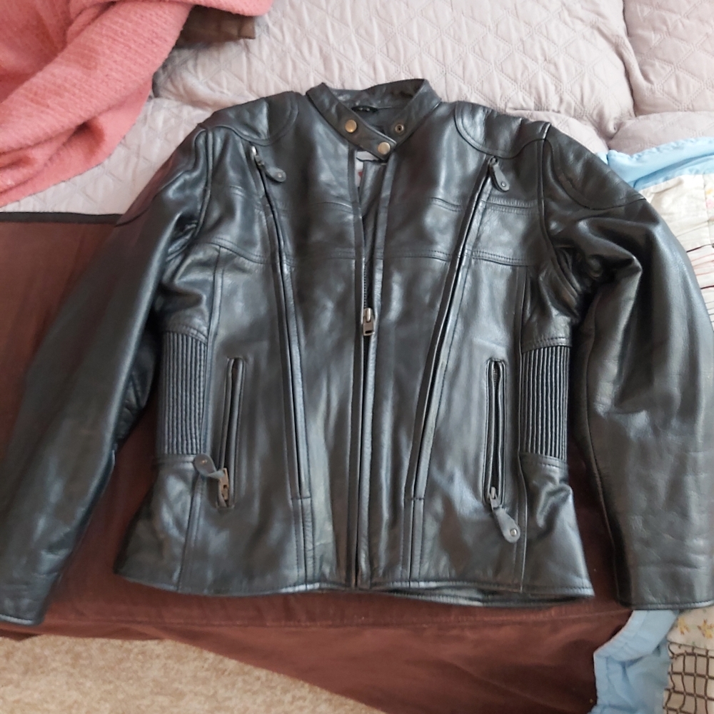 Motorcycle Ladies Leather Jacket